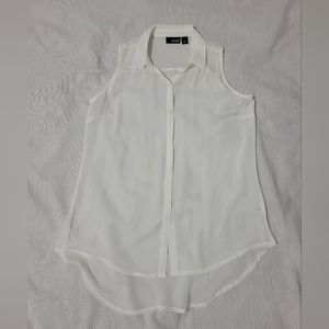 Creamy, white sheer blouse